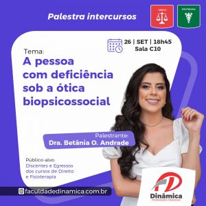 “A pessoa com deficiência sob a ótica biopsicossocial” é tema de palestra nesta quinta (26)