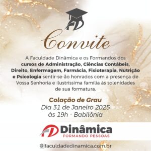 Dinâmica promove Colação de Grau de formandos de oito cursos na próxima semana